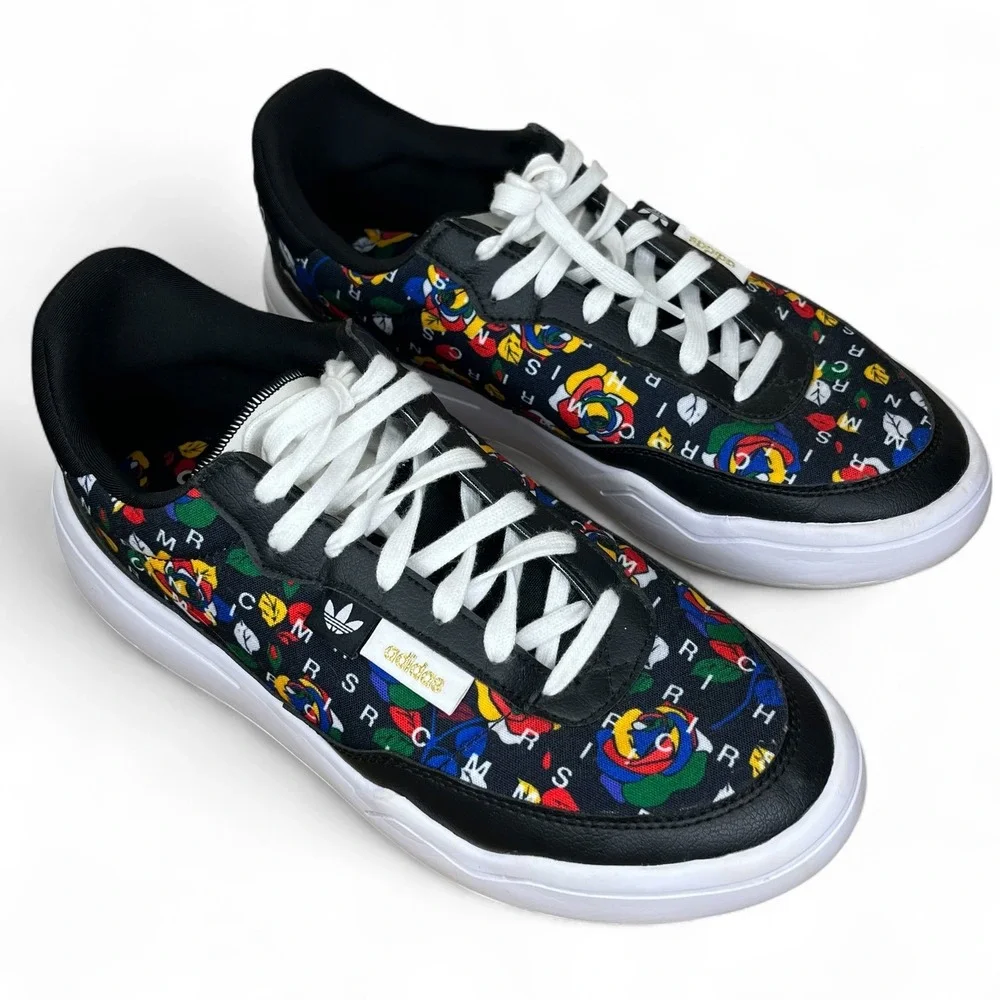 Adidas Rich Mnisi Her Court Multi-Color Graphic Print Sneakers GW9569 10 Womens